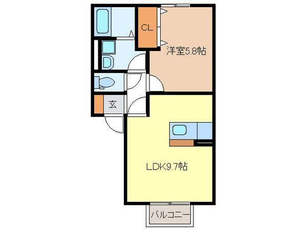 グラウンド サイド 本町の物件間取画像